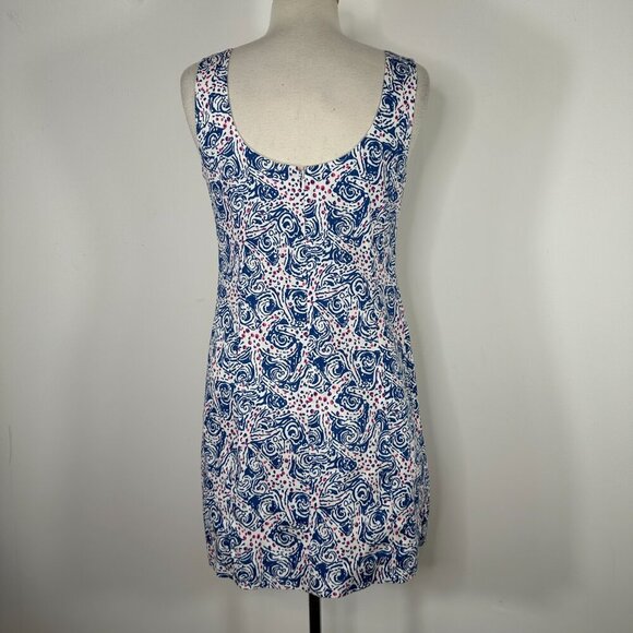 Lilly Pulitzer Delia Indigo Star Crush Print Vintage Dobby Shift Dress 6 - Picture 9 of 13